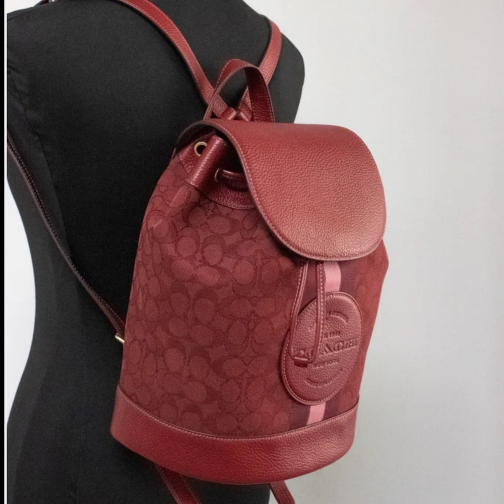 Coach Cherry Red Signature Backpack - Picture 2 of 7